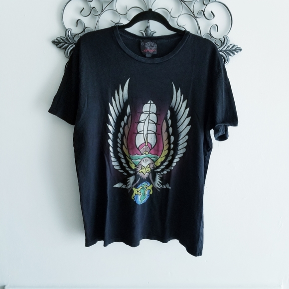 Vintage Don Ed Hardy Designs Black Tshirt Circa 1999 - Picture 3 of 7